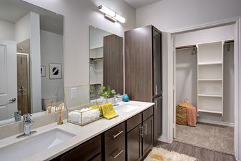 Bathroom with sink and mirror